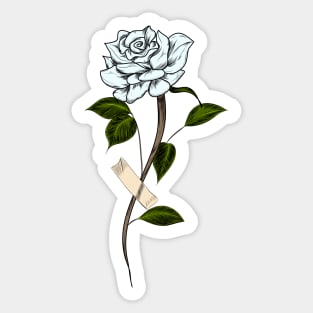 White rose Sticker
